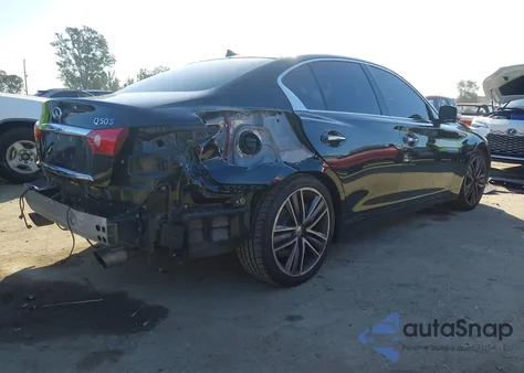 2015 Infiniti Q50 Hybrid Sport из США, поврежденный, VIN JN1AV7AP0FM790852